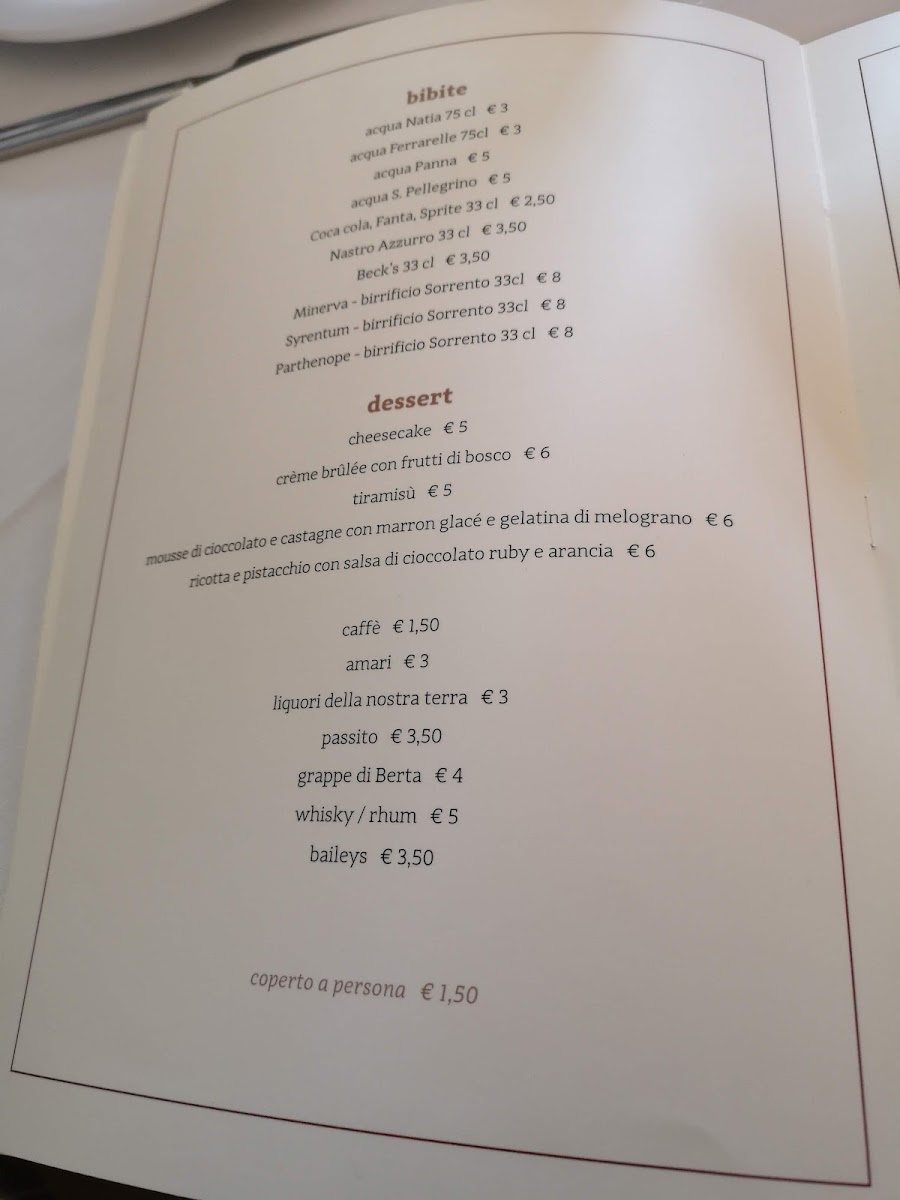 Menu Osteria Estoria - Ristorante Piano Di Sorrento-10