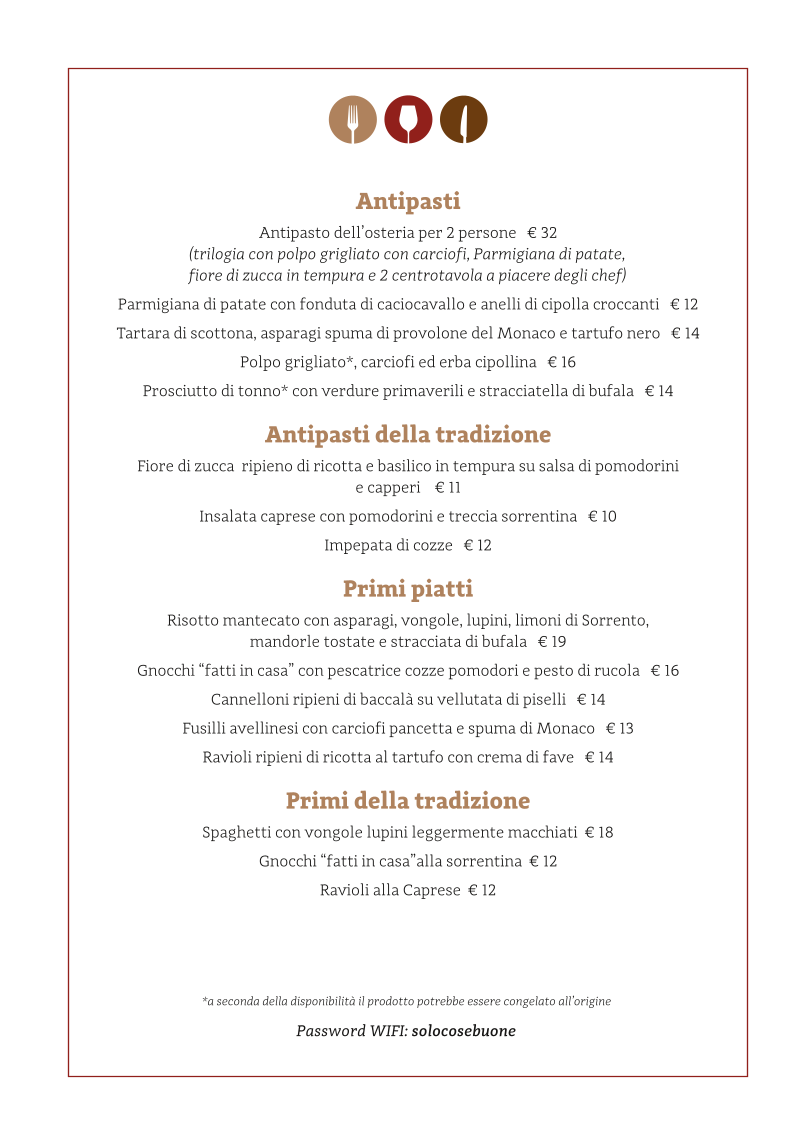 Menu Osteria Estoria - Ristorante Piano Di Sorrento-2