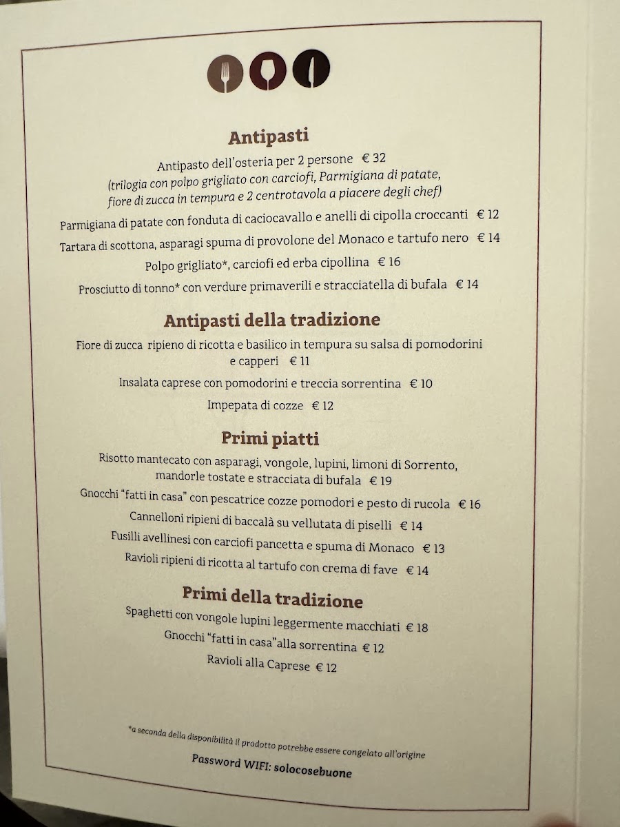 Menu Osteria Estoria - Ristorante Piano Di Sorrento-3