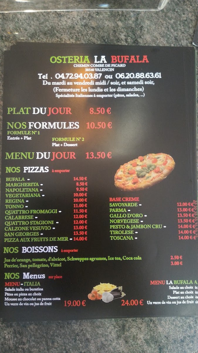 Menu Osteria La Bufala-3