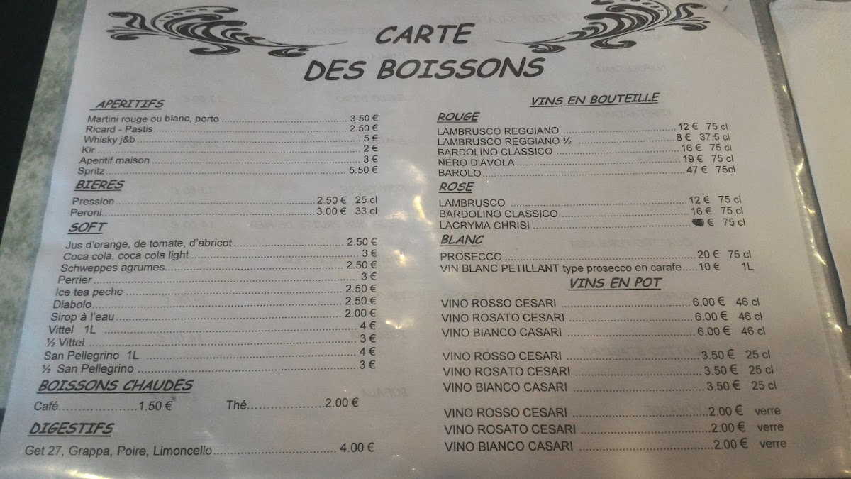 Menu Osteria La Bufala-4