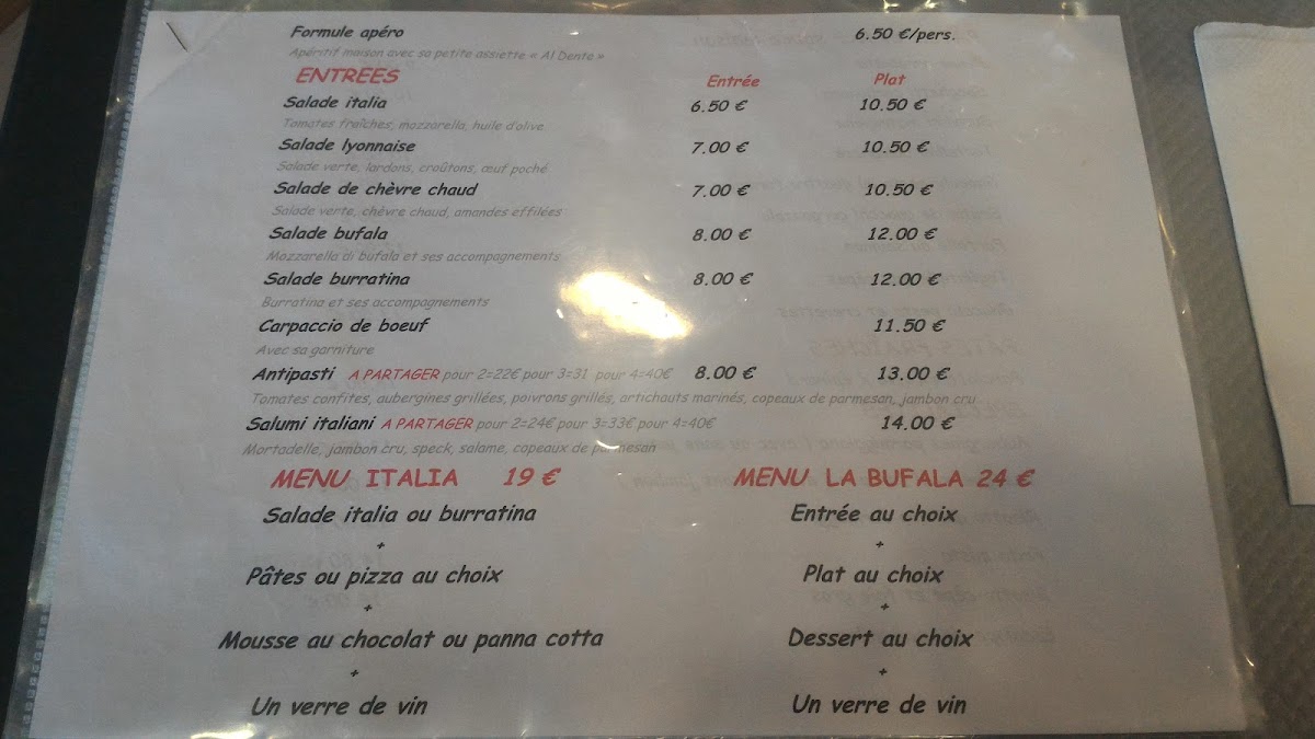 Menu Osteria La Bufala-5