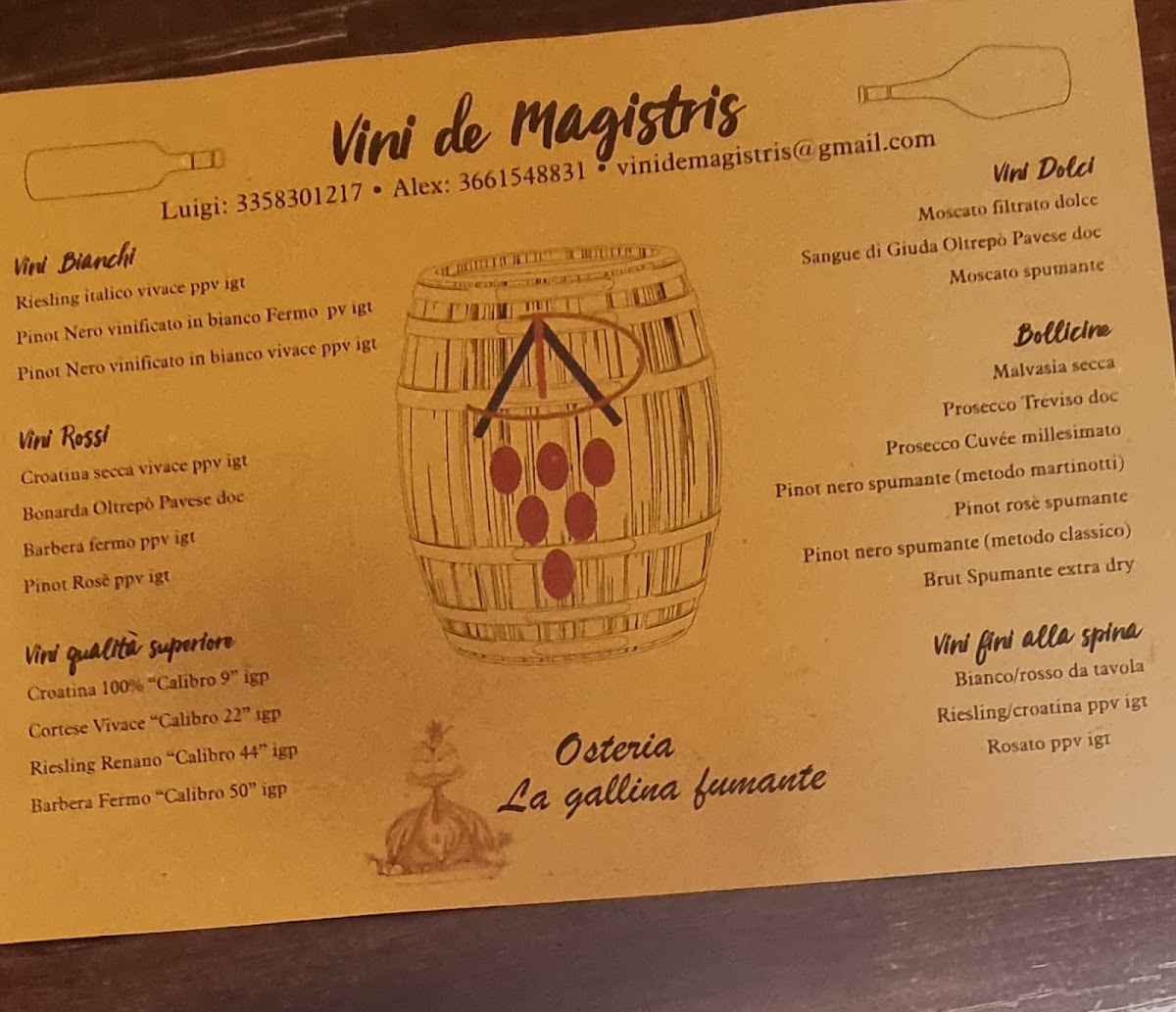 Menu Osteria La Gallina Fumante-1
