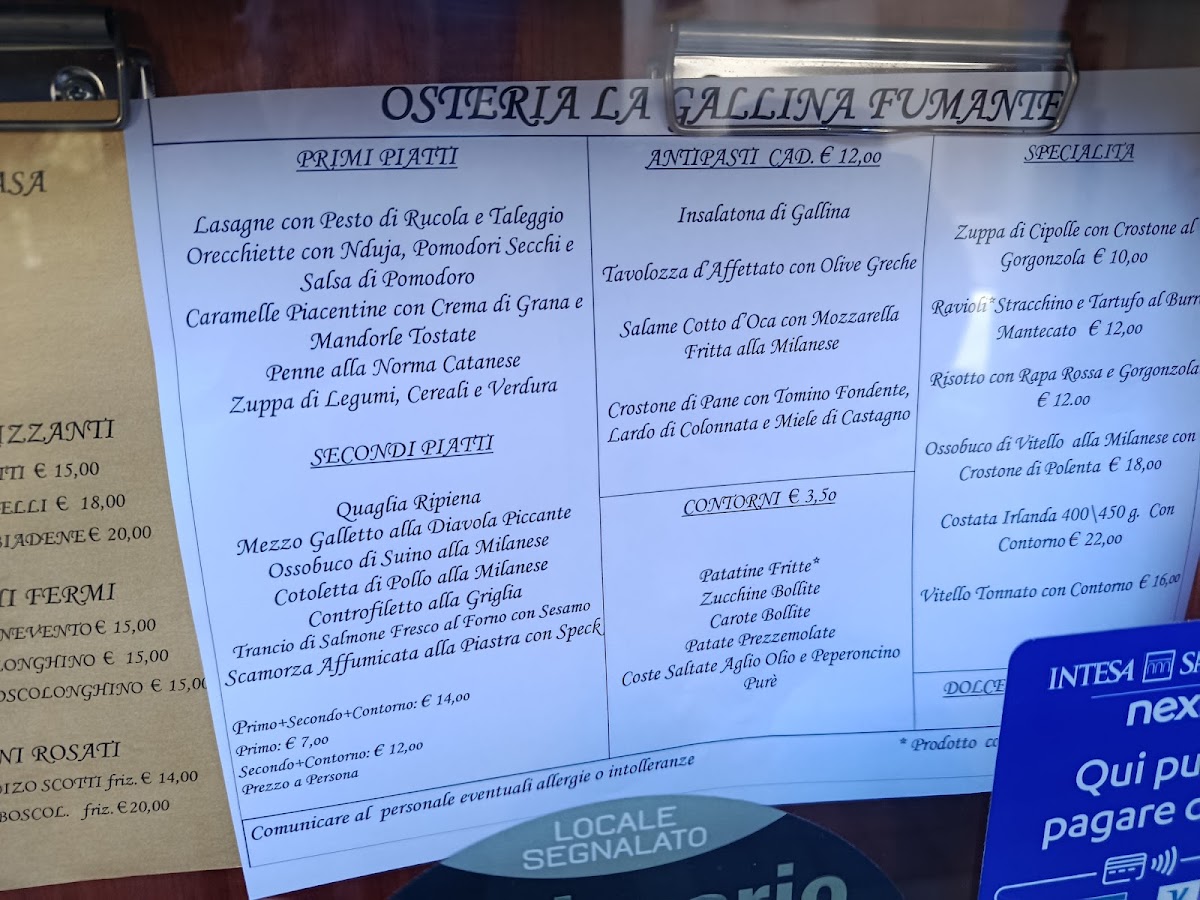 Menu Osteria La Gallina Fumante-5