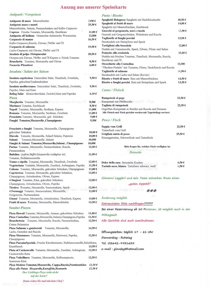 Menu Osteria La- Rotonda Restaurante Inh. Leggieri-1
