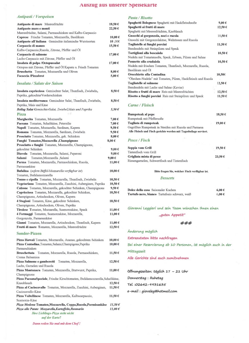 Menu Osteria La- Rotonda Restaurante Inh. Leggieri-2