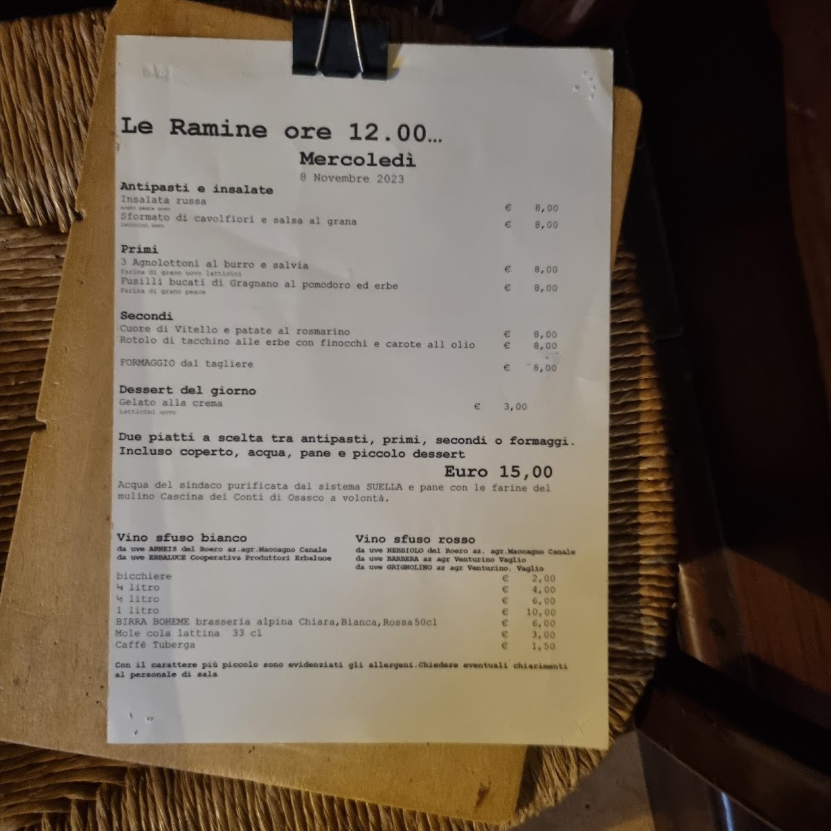 Menu Osteria Le Ramine-10