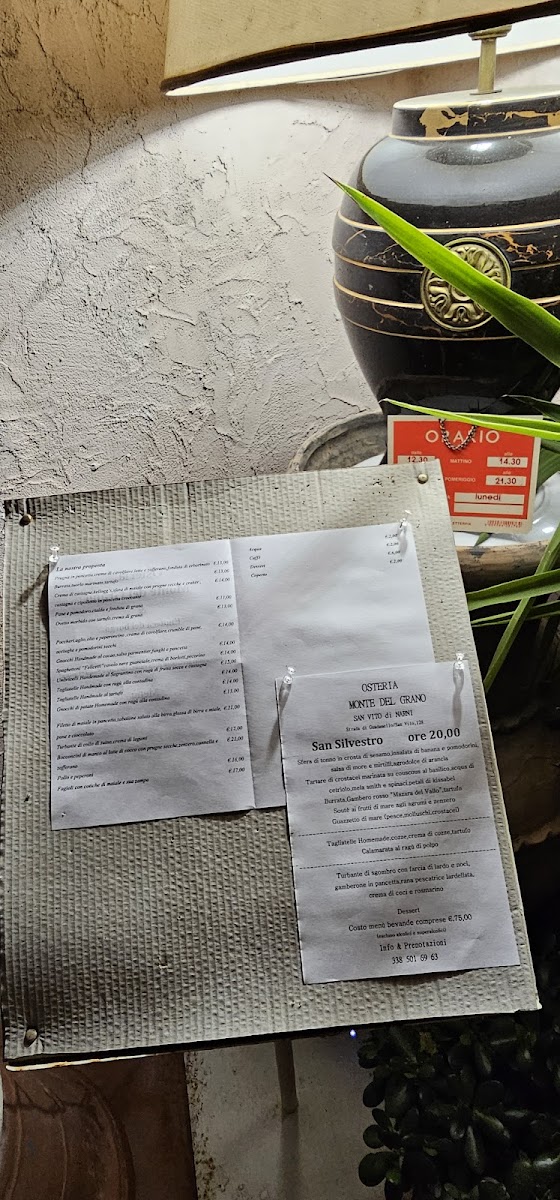 Menu Osteria Monte Del Grano 1696-4