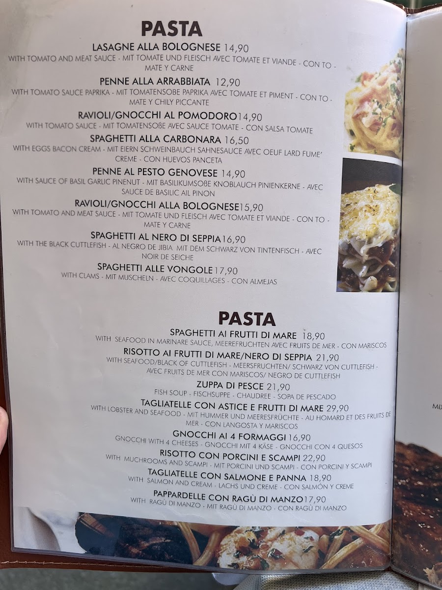Menu Osteria N. 1-4