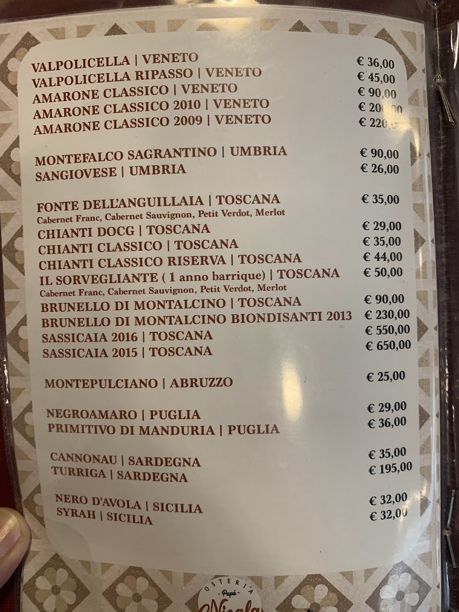 Menu Osteria Papà Nicola-1