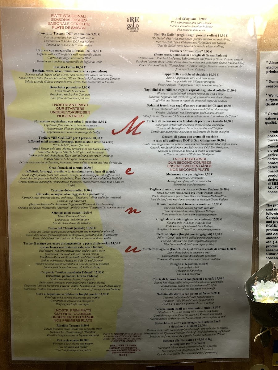 Menu Osteria Rosticceria Il Re Gallo-10