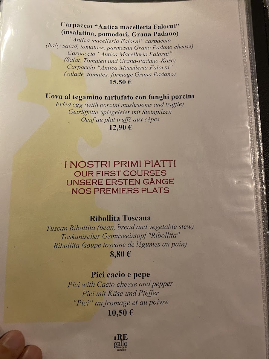 Menu Osteria Rosticceria Il Re Gallo-5
