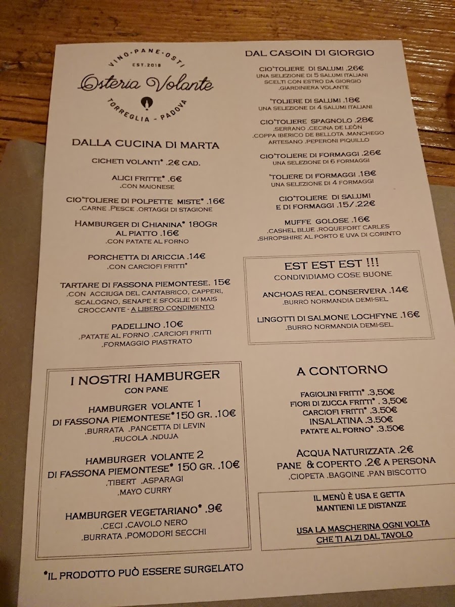 Menu Osteria Volante-1