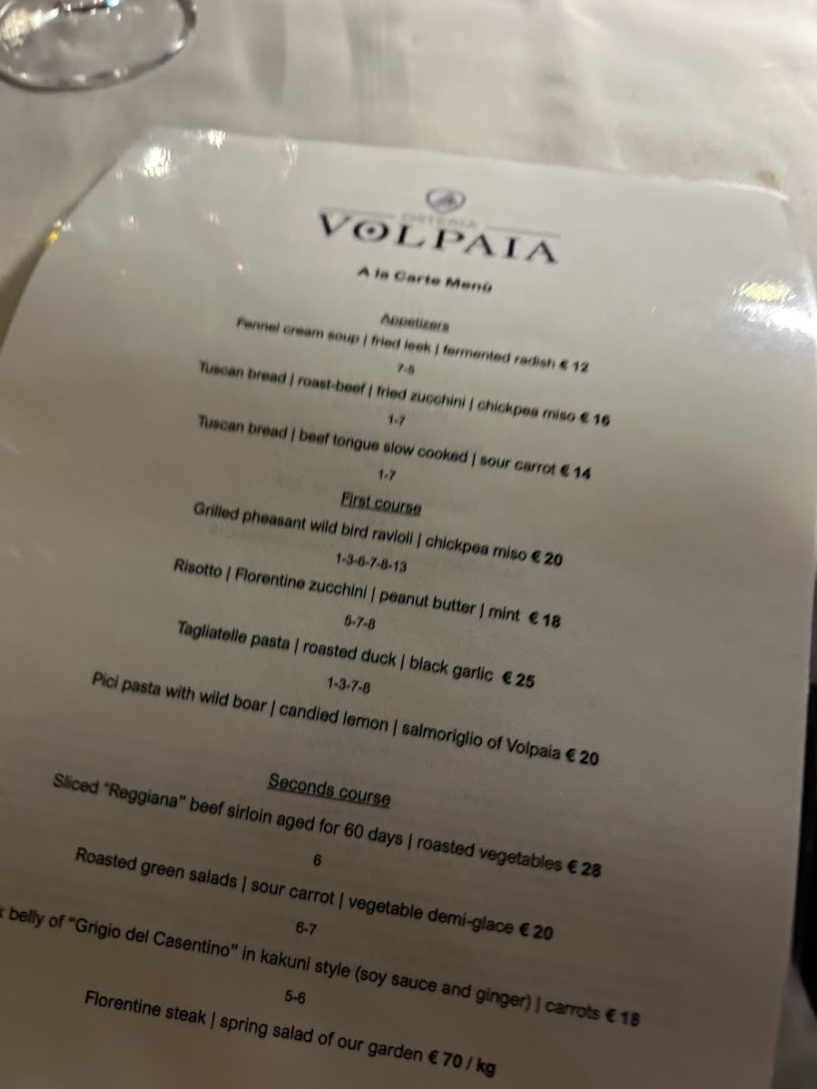 Menu Osteria Volpaia - Ristorante-1
