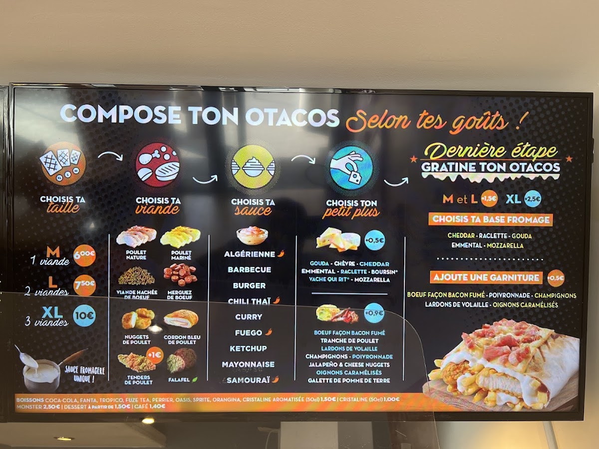 Menu O'tacos Bussy Saint Georges-1