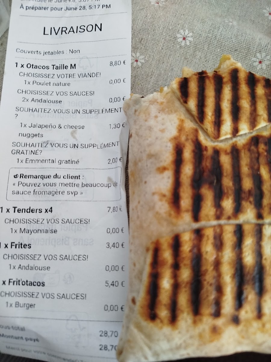 Menu O'tacos Vannes-6