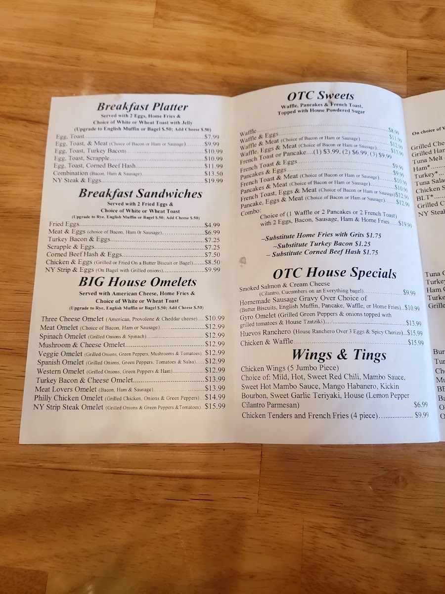 Menu Otc Bar & Grille-5