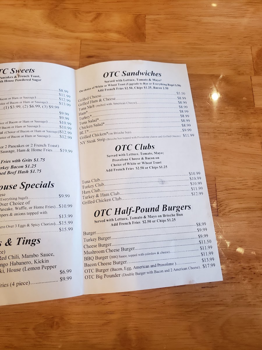 Menu Otc Bar & Grille-7