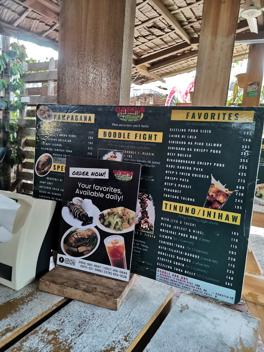 Menu Otep's Tinuno-4