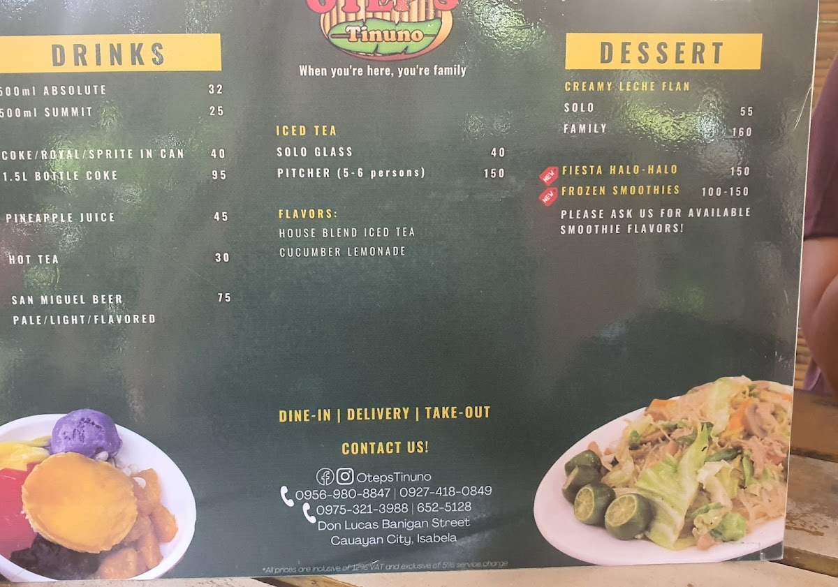 Menu Otep's Tinuno-9
