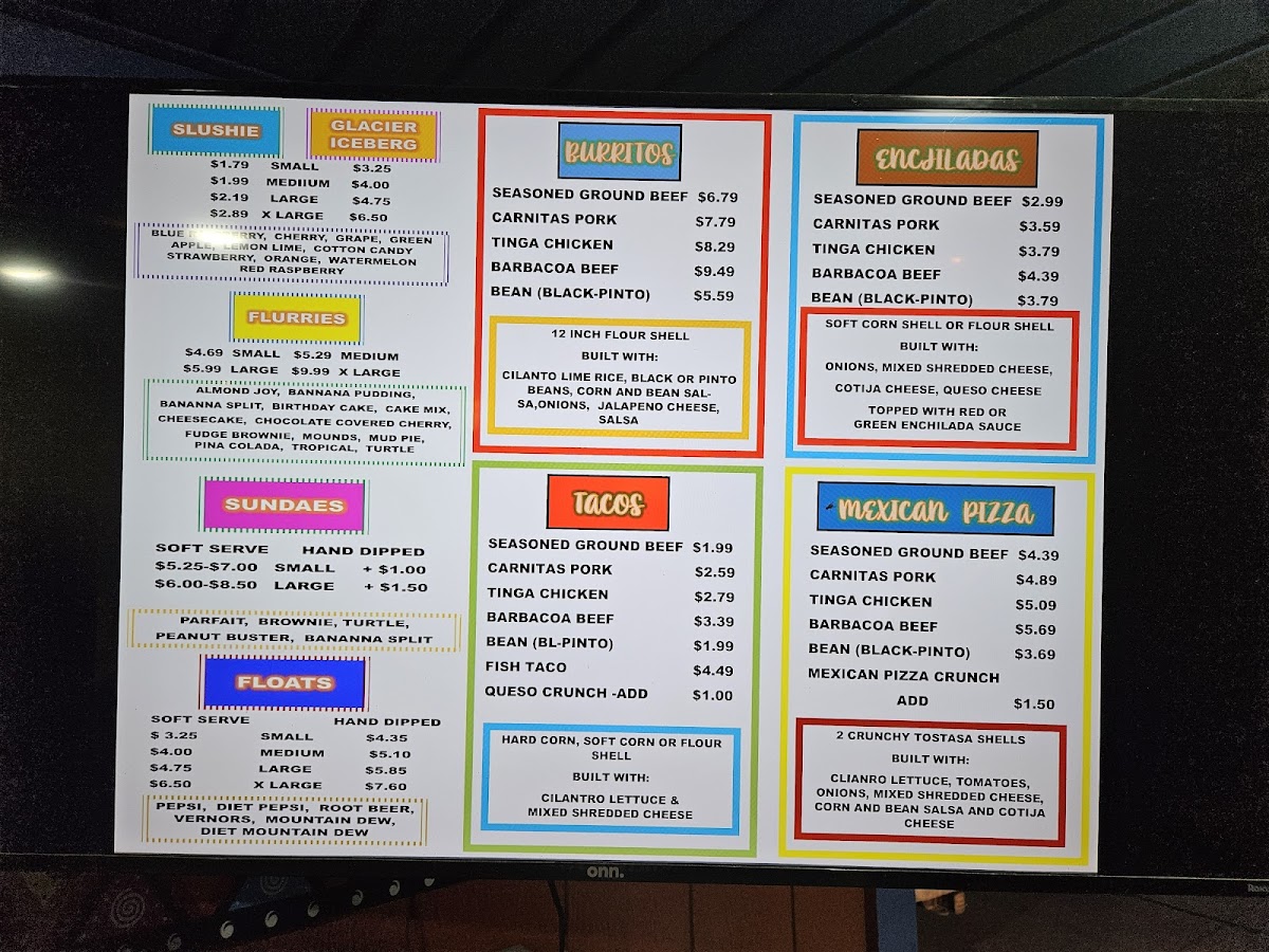 Menu Otisville Dairy Delight And Taco Hut-9