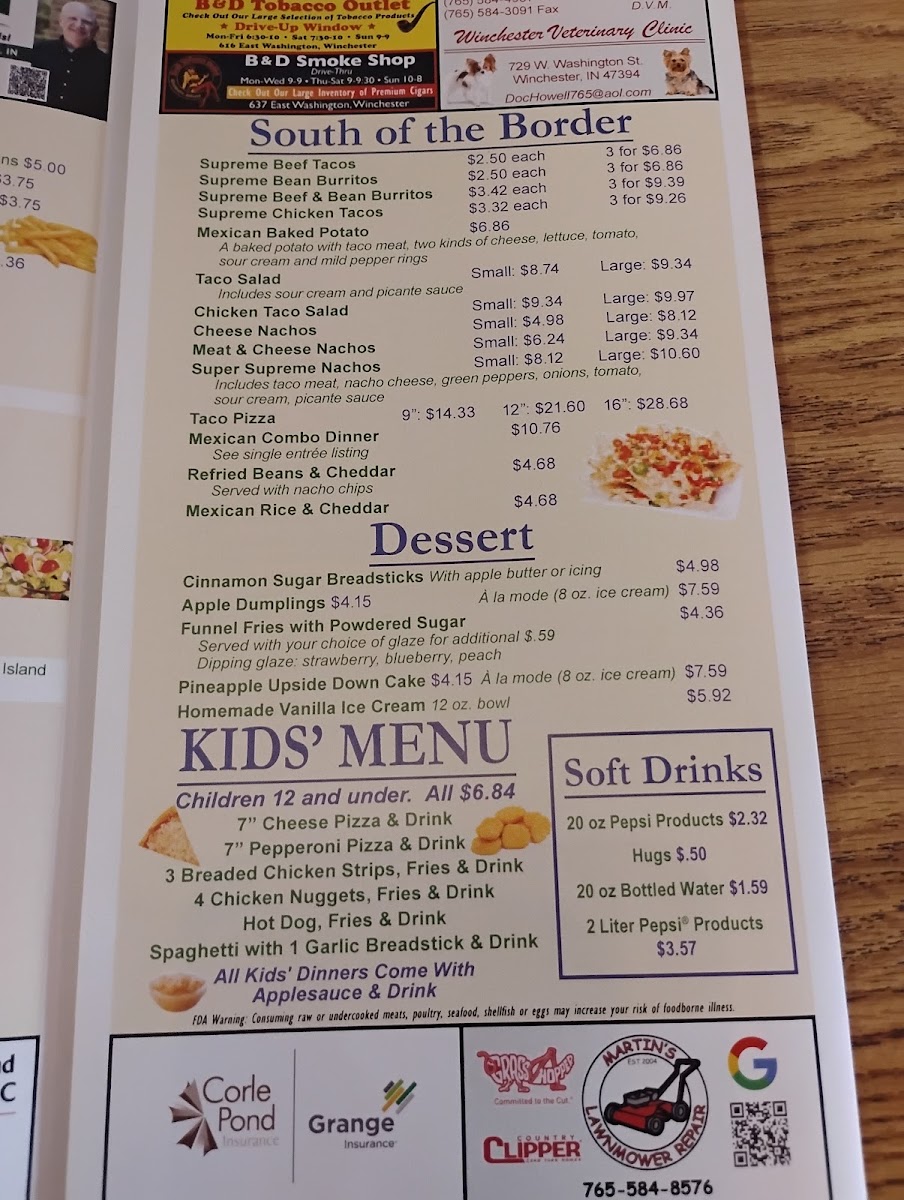 Menu Our Pizza House-1