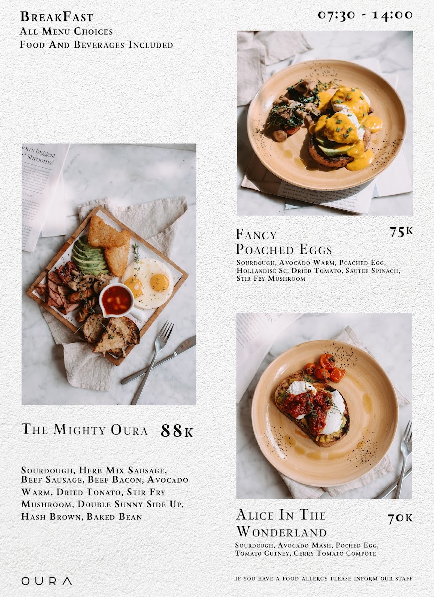 Menu Oura - Cafe & Restaurant-1