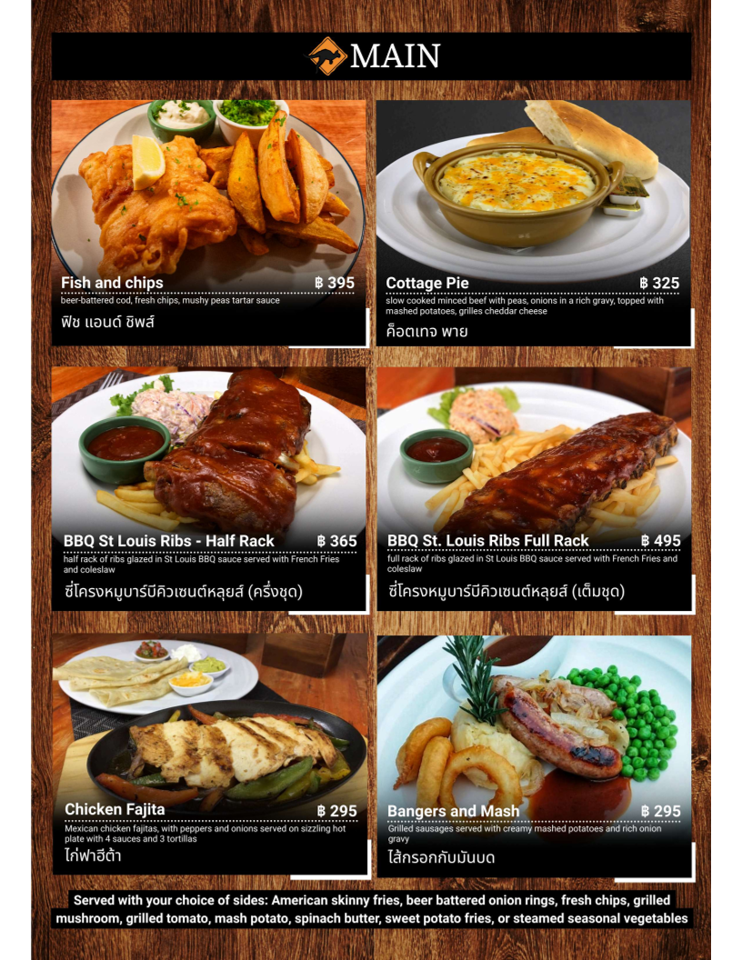 Menu Outback Sports Bar & Restaurant-8