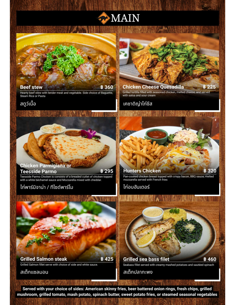 Menu Outback Sports Bar & Restaurant-9