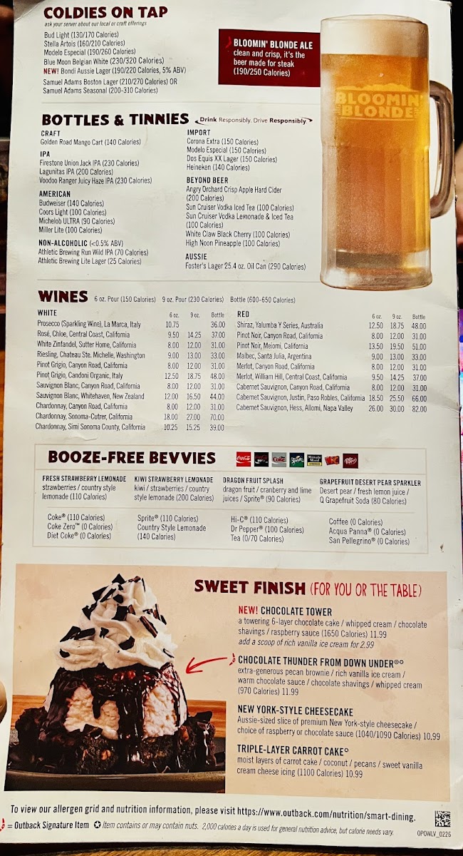 Menu Outback Steakhouse-1