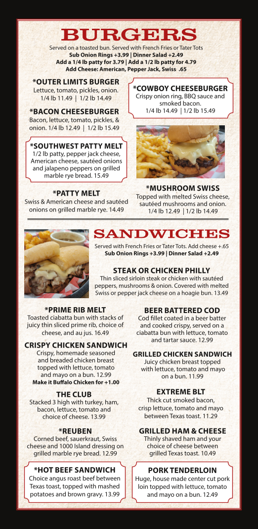 Menu Outer Limits-4