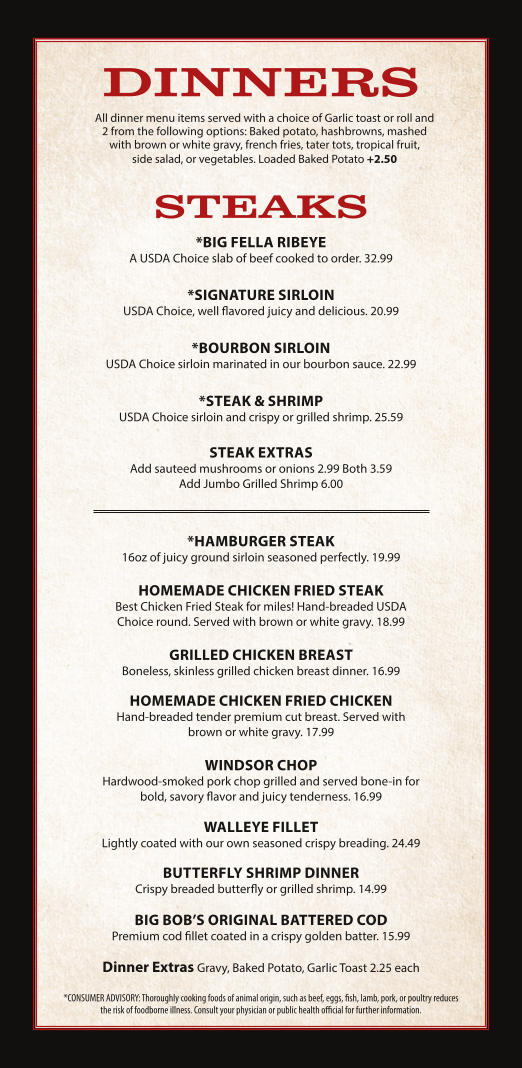 Menu Outer Limits-5