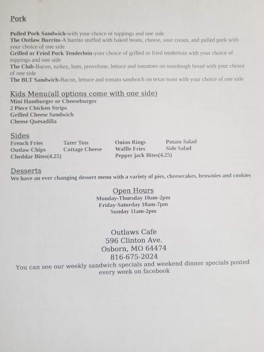 Menu Outlaw Cafe-4