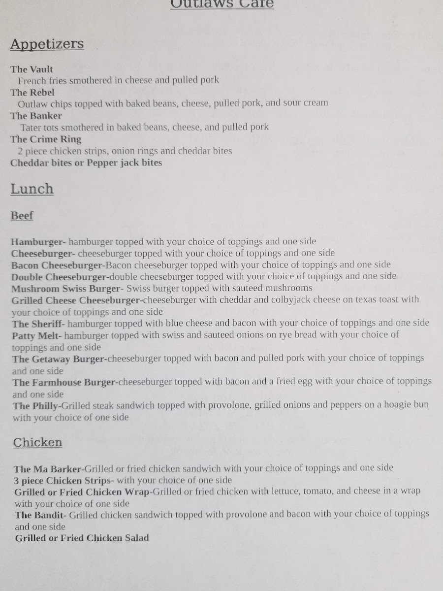 Menu Outlaw Cafe-7