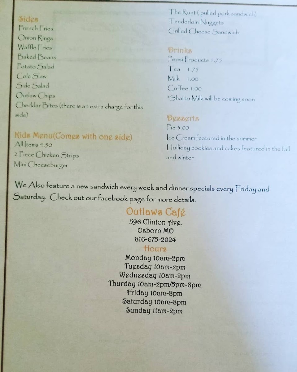 Menu Outlaw Cafe-9