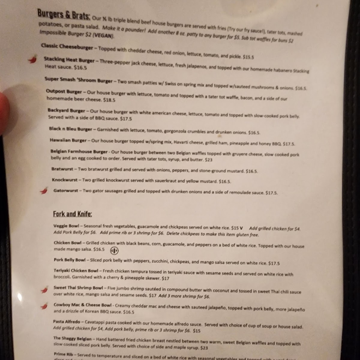Menu Outpost 611 Eatery & Taphouse-10