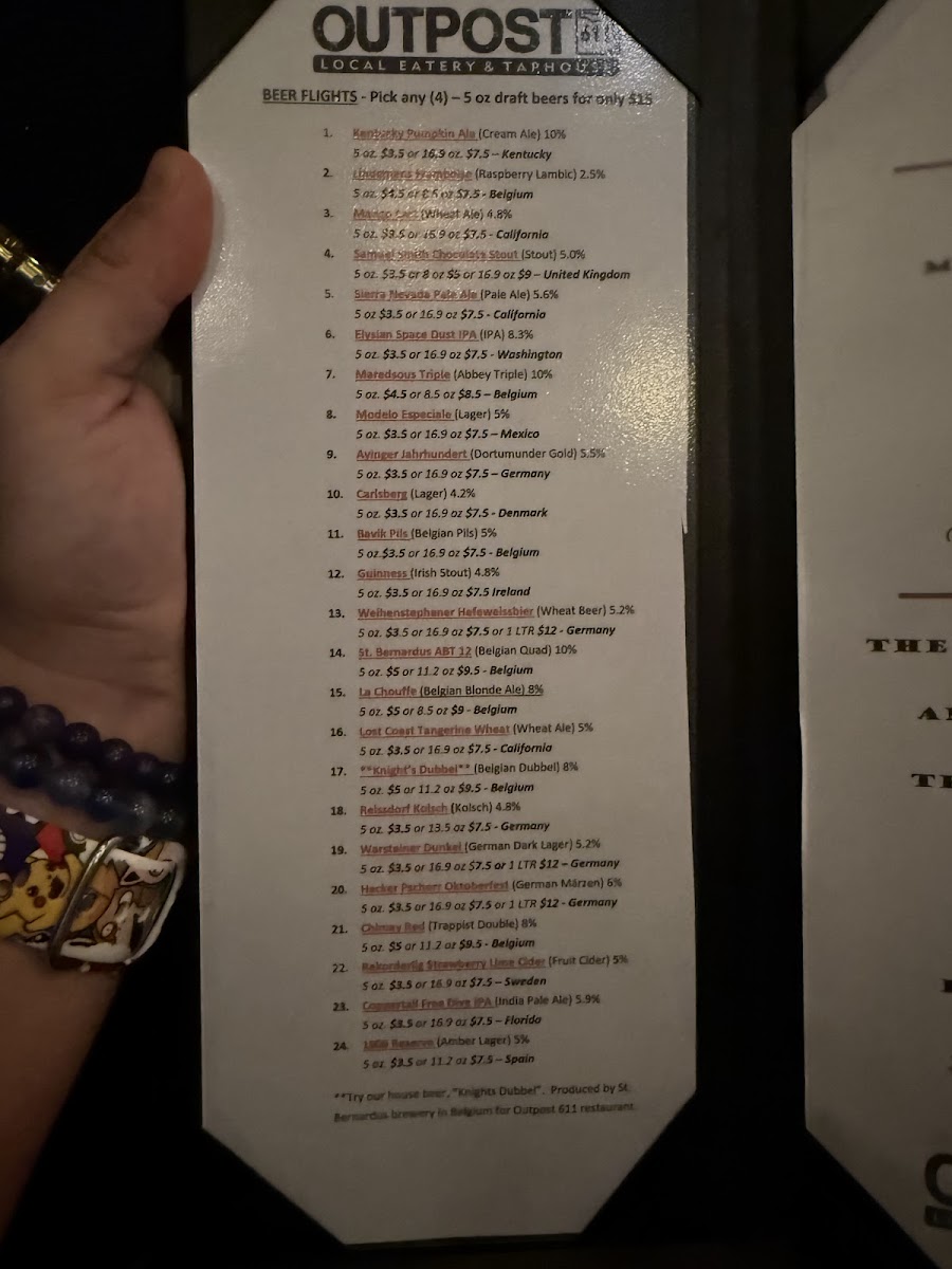 Menu Outpost 611 Eatery & Taphouse-4