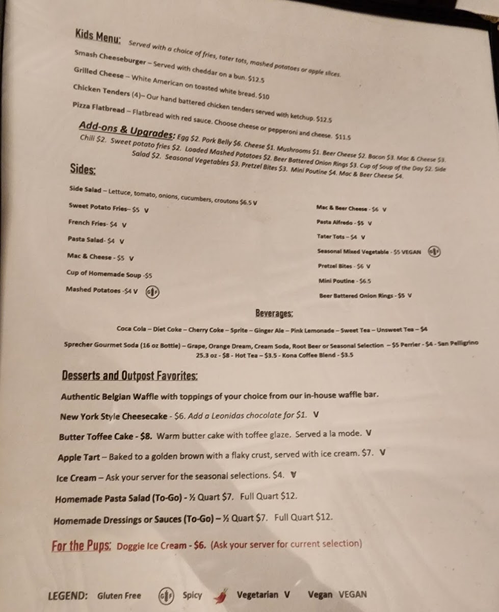 Menu Outpost 611 Eatery & Taphouse-6
