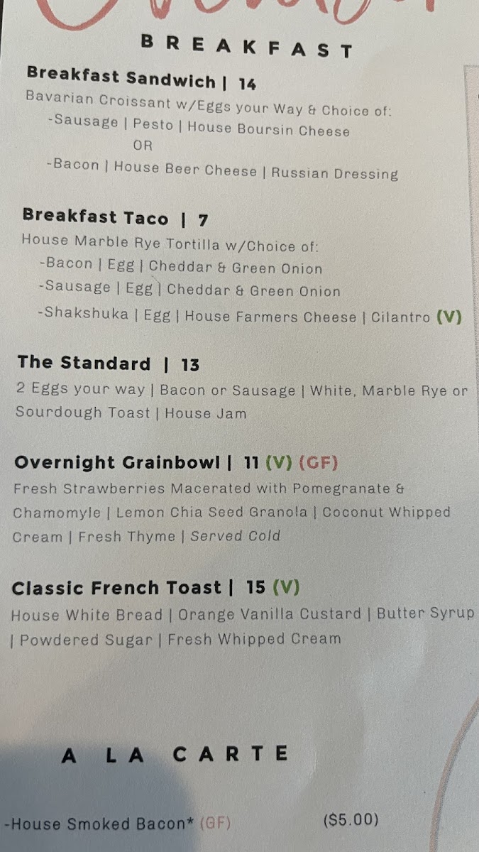 Menu Ovenbird | Austin-7