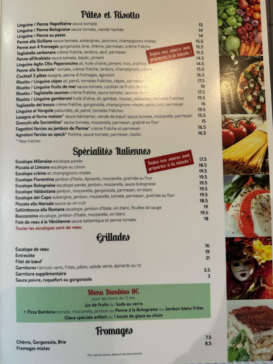 Menu O'vesuvio | Restaurant Italien & Pizzas Au Feu De Bois-1