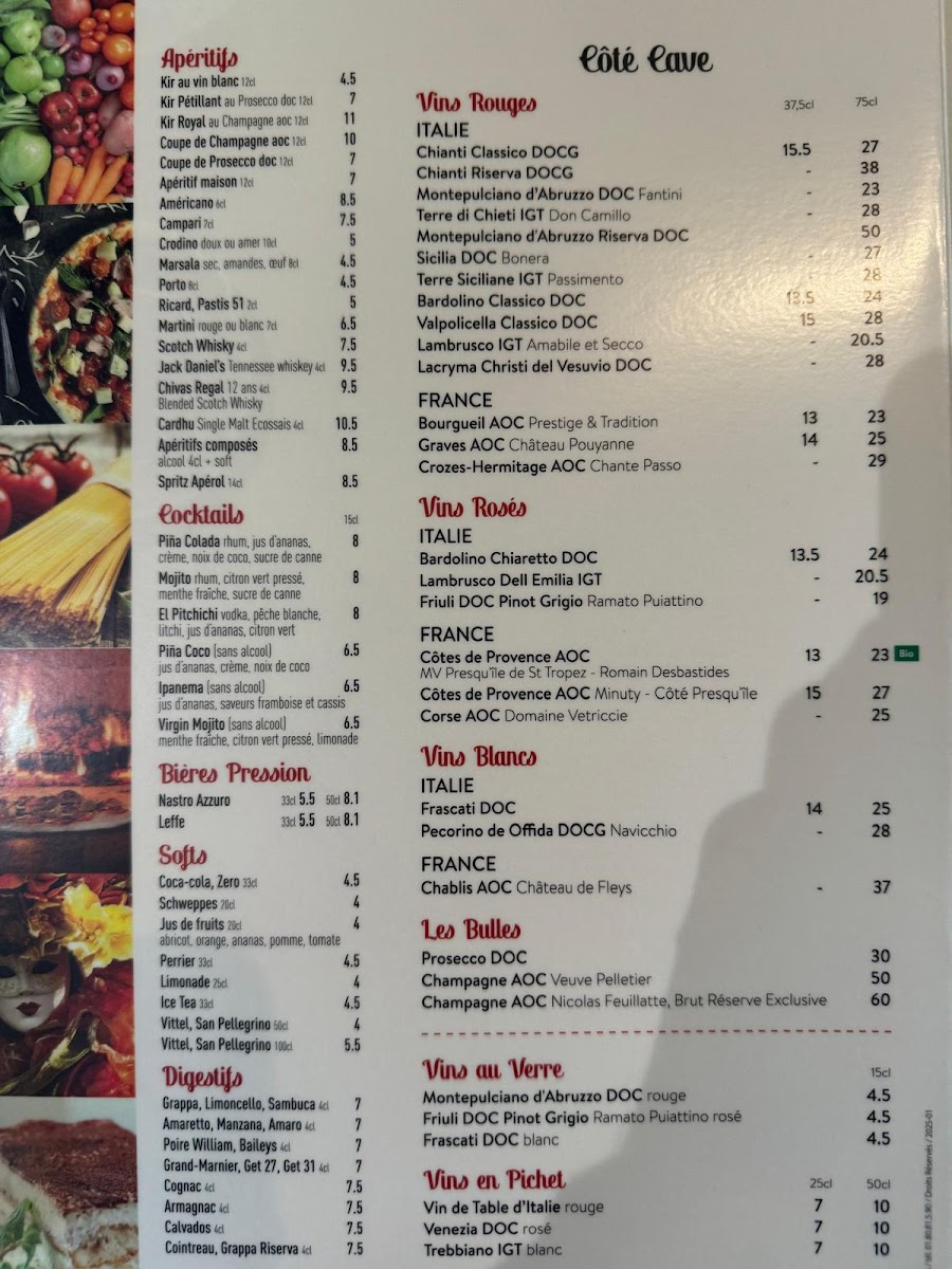 Menu O'vesuvio | Restaurant Italien & Pizzas Au Feu De Bois-3