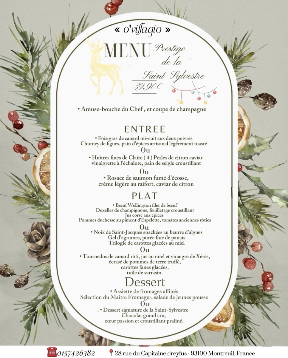 Menu O'villagio-2