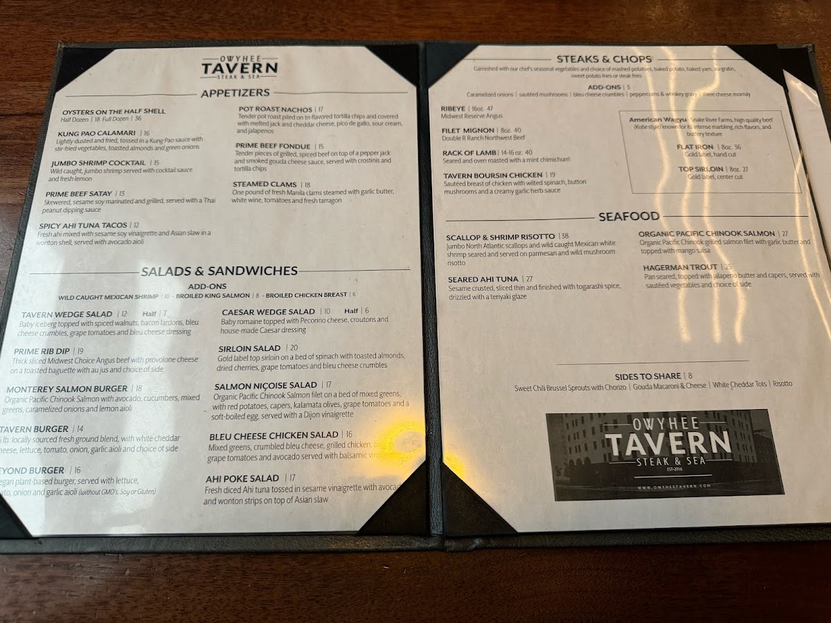 Menu Owyhee Tavern-8