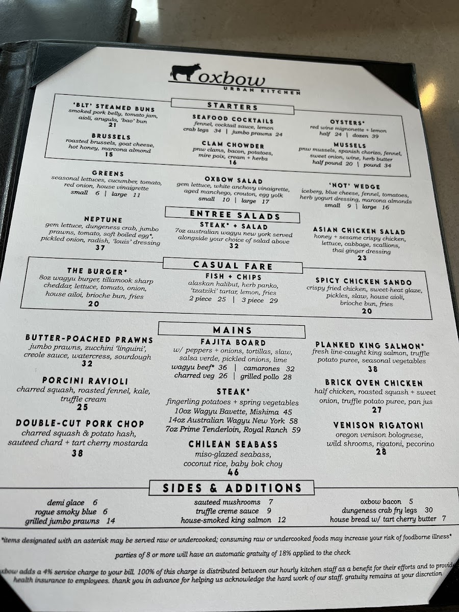 Menu Oxbow Urban Kitchen-1