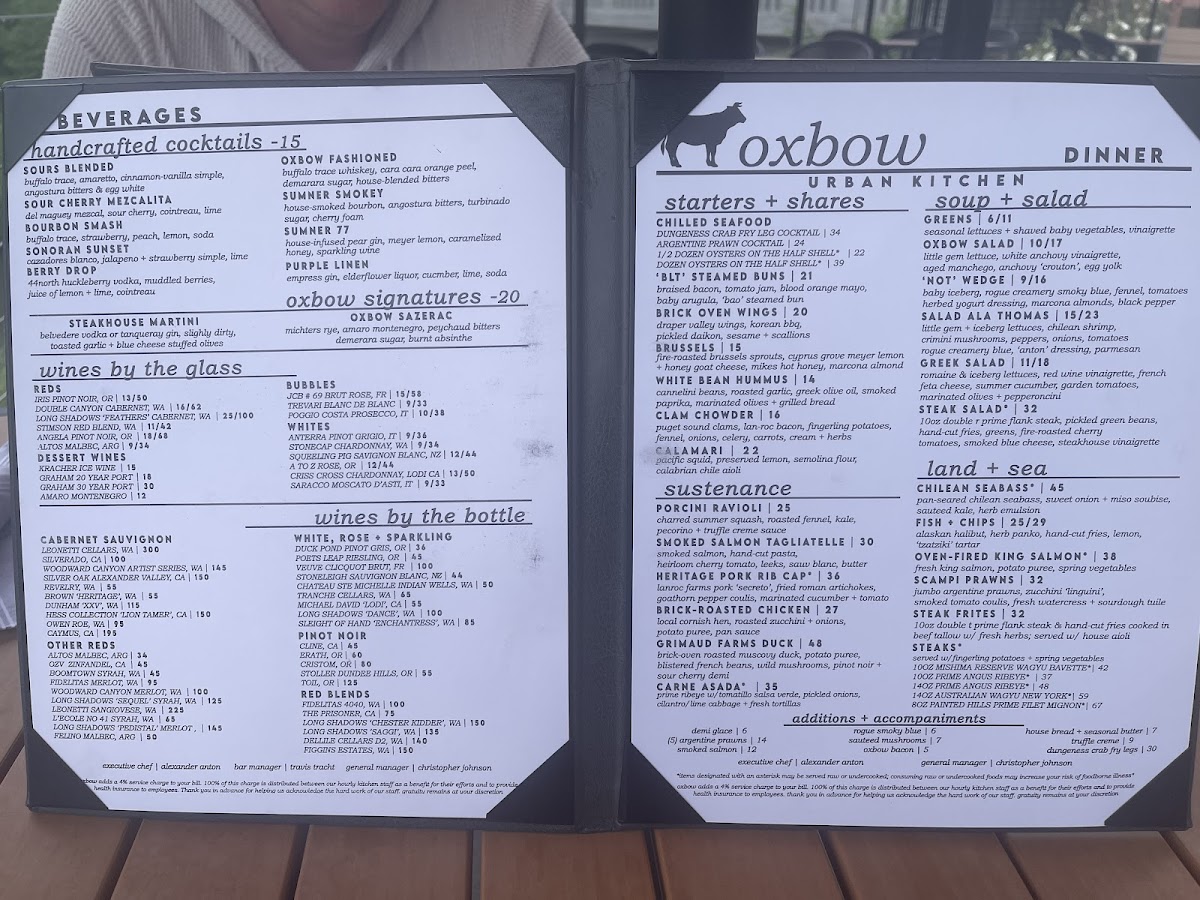 Menu Oxbow Urban Kitchen-7