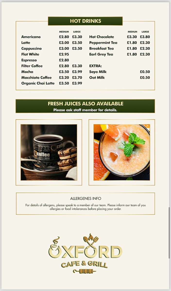 Menu Oxford Café Grill-7