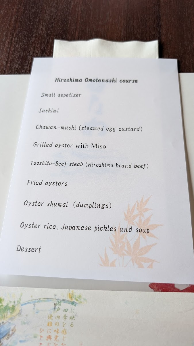 Menu Oyster Ship Kanawa-4