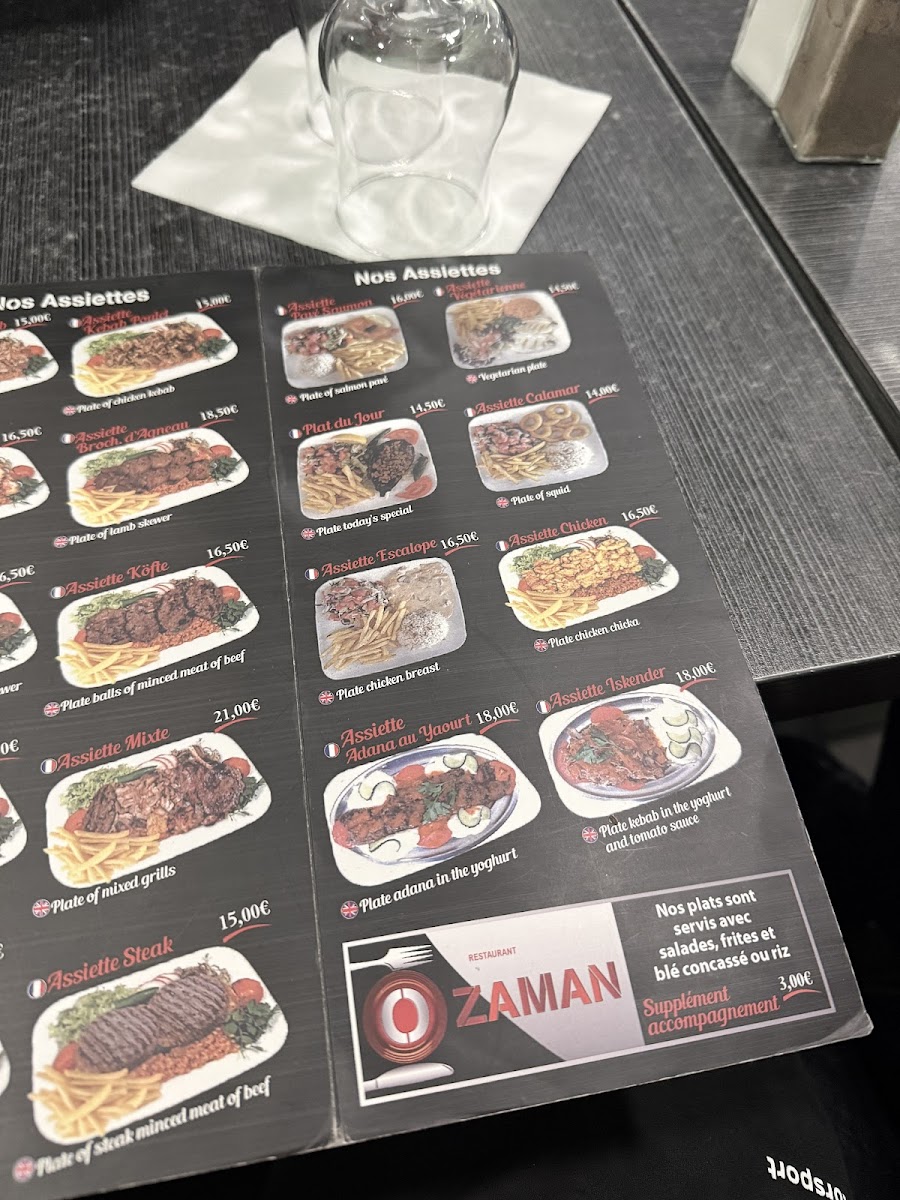 Menu O'zaman photo menu 1