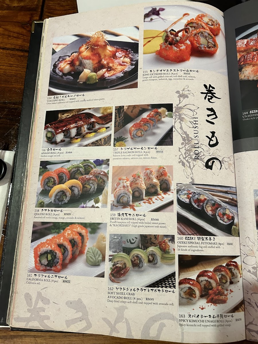 Menu Ozeki Tokyo Cuisine • Menara Ta One-10
