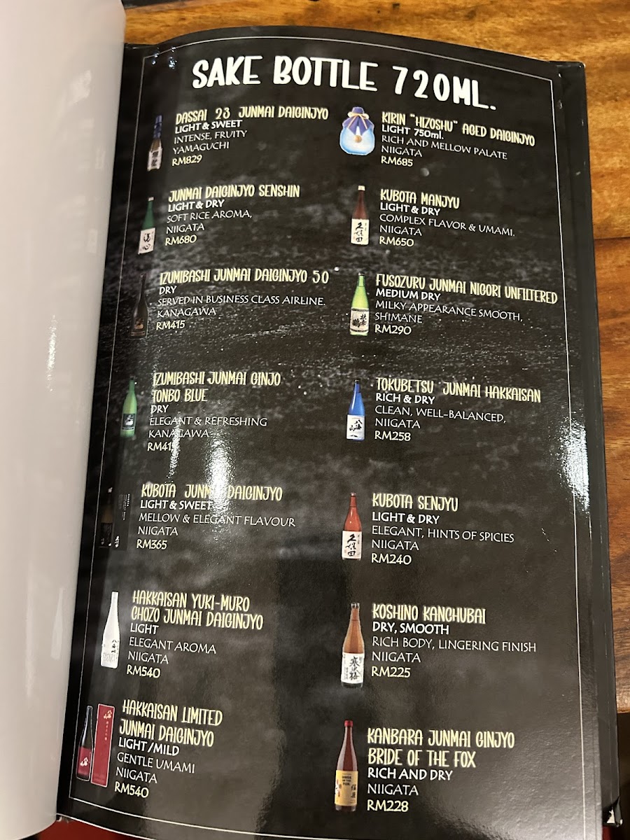 Menu Ozeki Tokyo Cuisine • Menara Ta One-6